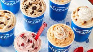 Dairy Queen Blizzard Menu