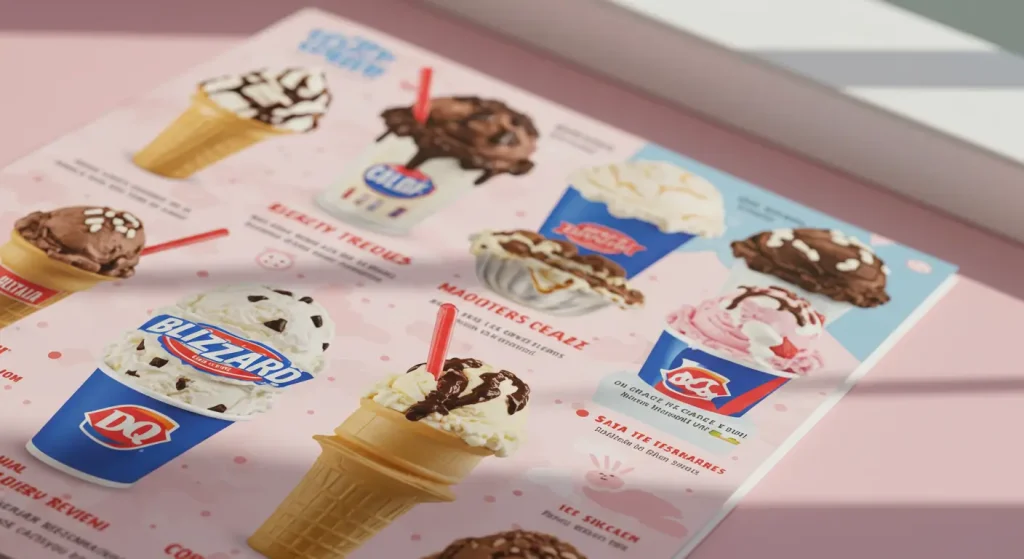 DAIRY QUEEN ICE CREAM MENU
