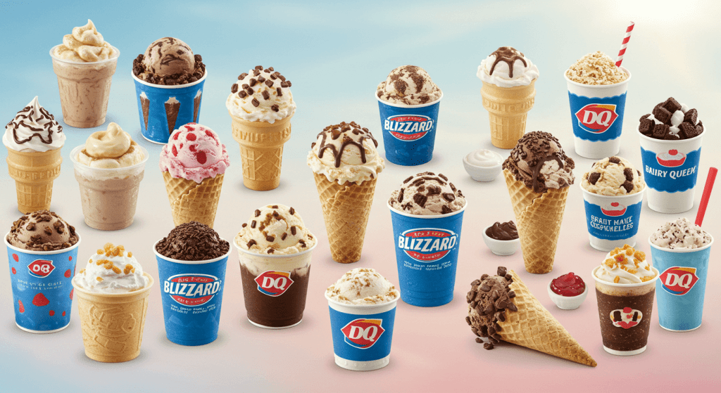 DAIRY QUEEN ICE CREAM MENU