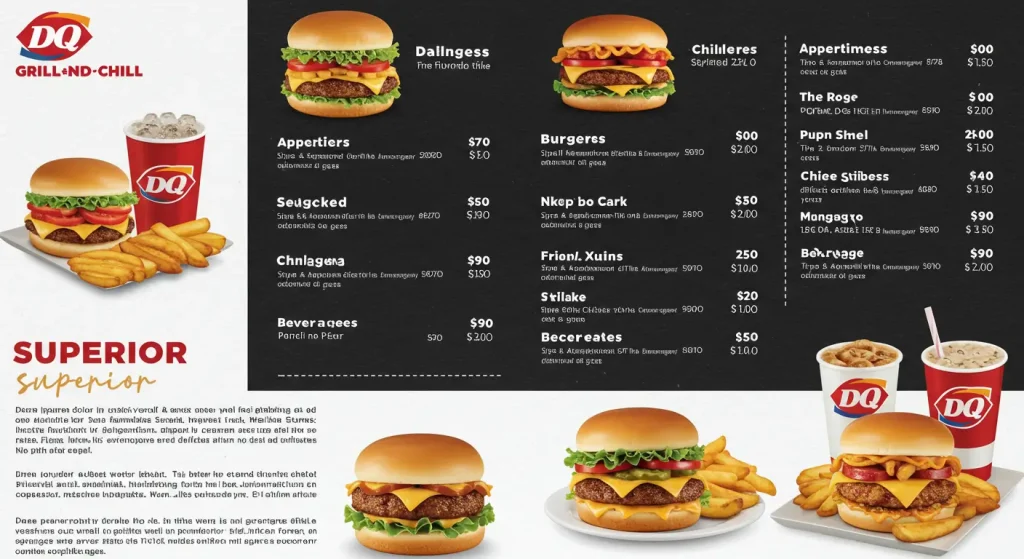Guide to DQ Grill and Chill Superior Menu